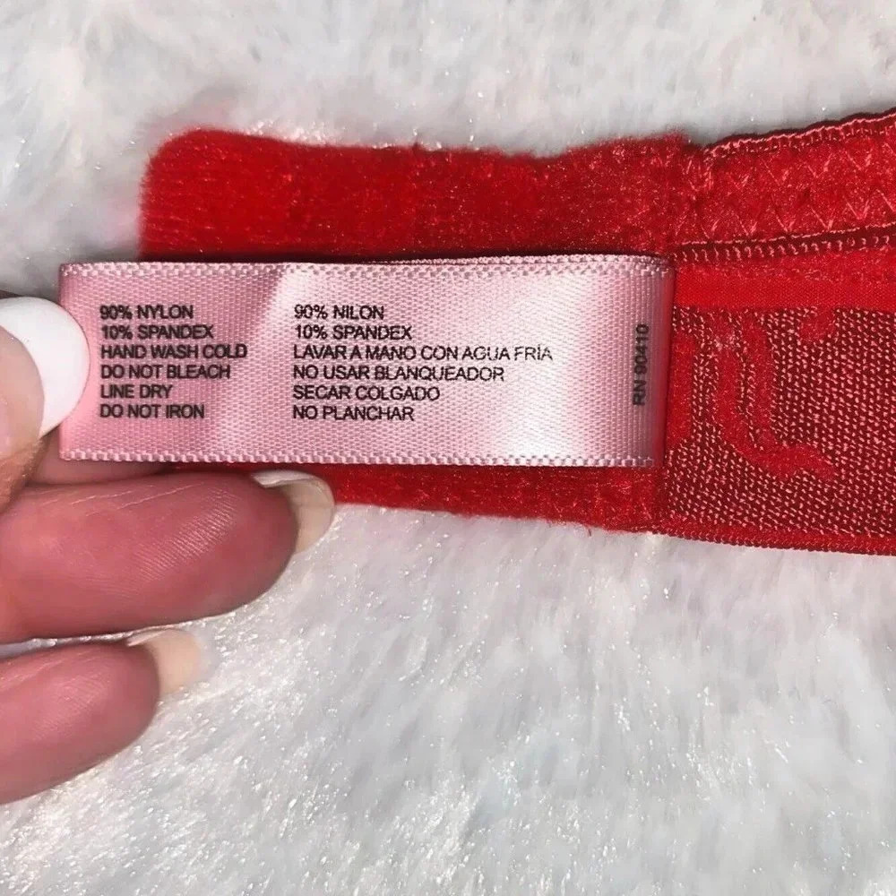 Juicy Couture Sexy Red PushUp Bra size 36B & Cute Cat Lingerie Laundry Bag New - Picture 6 of 7